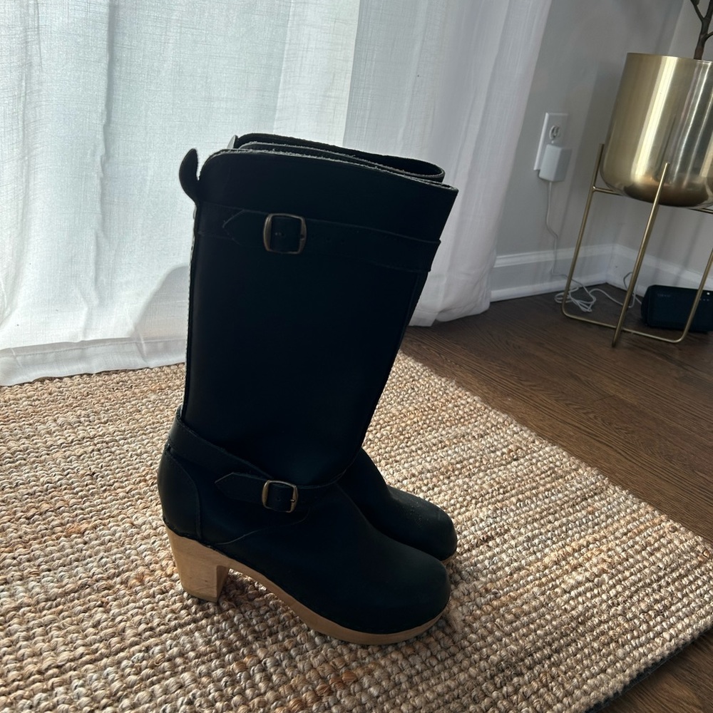 Sven Leather Clog Boots 41